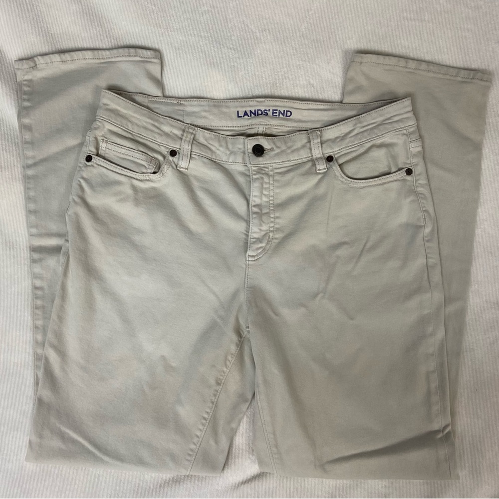 Lands’ End Light Khaki Jeans size 14